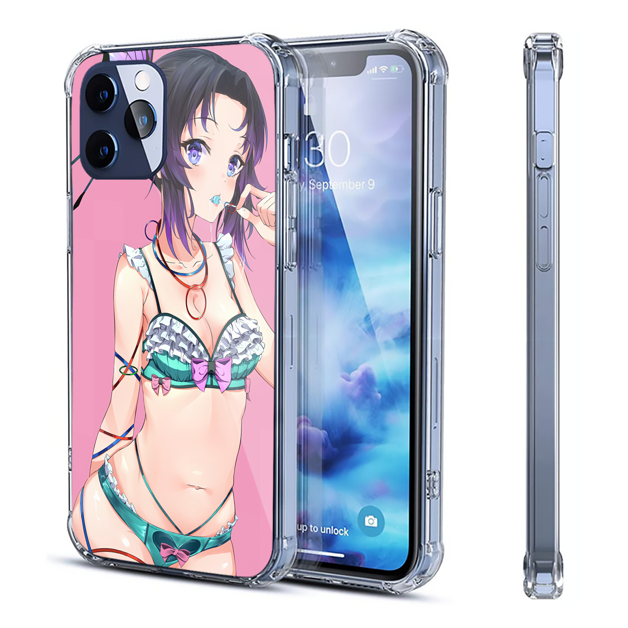 （画像用） 鬼滅の刃（きめつのやいば）蟲柱-胡蝶 しのぶ／こちょう しのぶ Kochou Shinobu 【iPhone 12シリーズ対応】透明スマホケース（クリアソフトケース）